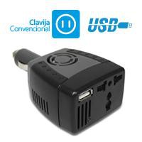 ADAPTADOR P / AUTO GHIA 1 CONTACTO 12V A 150W 1 PTO USB 5V GHIA GAC-001